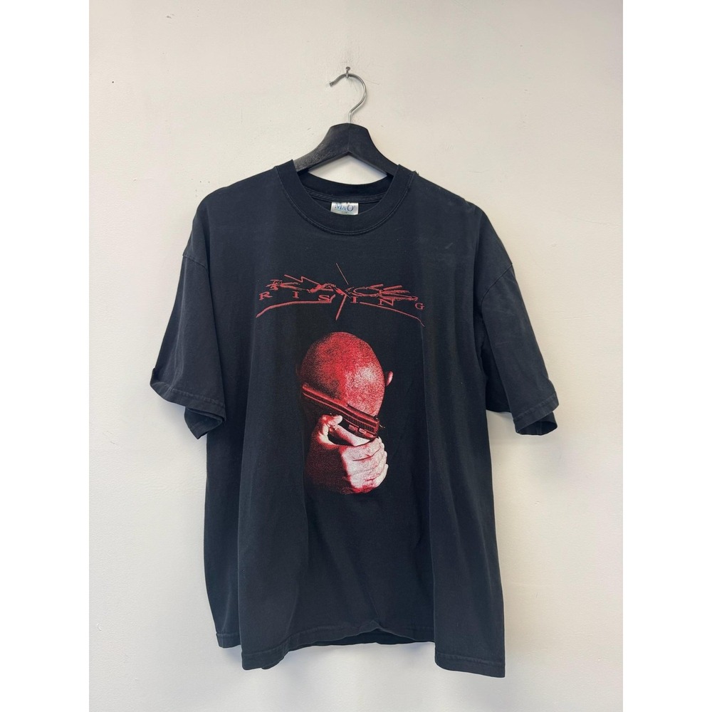 Kaos Rising Shirt Mens XL Black Metal Band Welcome To The‎ Violence Graphic